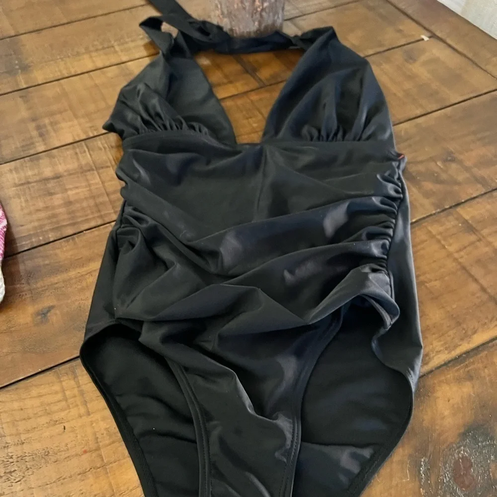 Marina vida black one piece swim suit